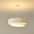 Contemporary Scandinavian Round Iron Acrylic Fabric 4/5 Light Pendant Light for Living Room BulbSquare