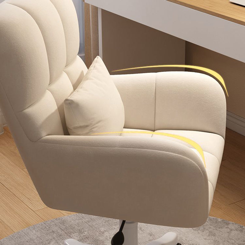 Modern Minimalist Square Back Velvet Cotton Nylon Desk Chair Backrest Armrest For Home Office DFM-F