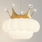 Lumendat Contemporary Creative Kids Cloud Crown Iron PE Crystal LED Pendant Light For Bedroom Lumendat