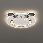 Lumendat Modern Art Deco Kids Aluminum Acrylic Penguin Panda Lion Sheep Round LED Flush Mount Ceiling Light For Bedroom Lumendat