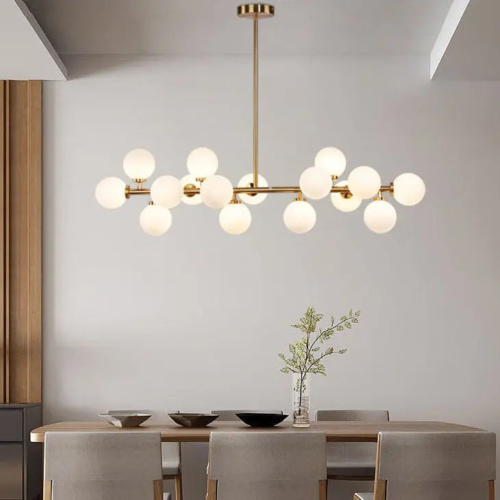 Nordic Light Luxury Magic Bean Glass Ball 16-light Island Light Chandelier modern luxury lighting fixture