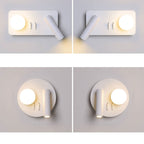 Nordic Minimalist Round/Square Acrylic Iron LED Reading Wall Sconce Lamp