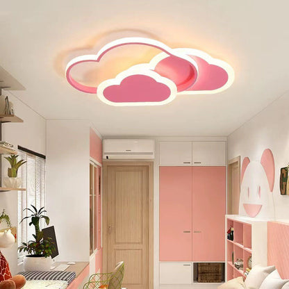 Contemporary Simplicity Cloud Acrylic Shade Metal LED Flush Mount Ceiling Light for Bedroom