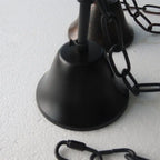 Traditional Rustic Round Glass Bucket Iron Candelabra 3-light Chandelier for Living Room Lumendat