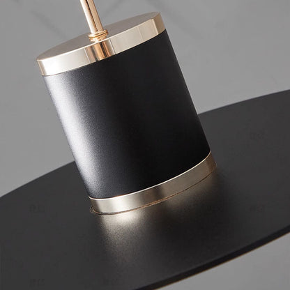 Modern Minimalist Cylinder Flying Saucer Metal LED Pendant Light for Living Room