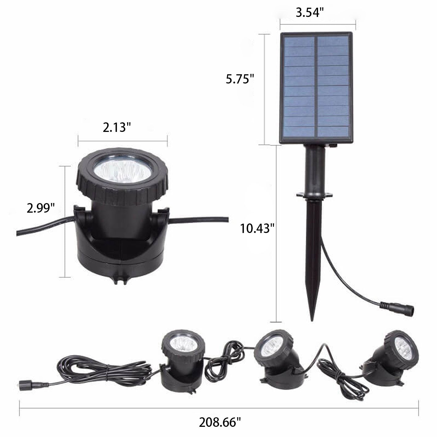 Solar Waterproof RGB Lawn Decoration LED Spotlight Landscape Light Lumendat