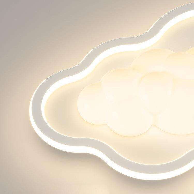 Lumendat Modern Art Deco Kids Iron PE Cloud Rainbow Semicircular Astronaut LED Flush Mount Ceiling Light For Bedroom Lumendat