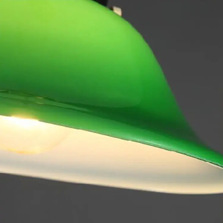 Contemporary Retro Emerald Green Flared Glass Shade 1-light Pendant Light for Dining Room BulbSquare