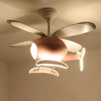 Lumendat Simple Cartoon Aircraft LED Downrods Ceiling Fan Light Lumendat