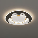 Lumendat Modern Art Deco Kids Aluminum Acrylic Penguin Panda Lion Sheep Round LED Flush Mount Ceiling Light For Bedroom Lumendat