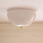 Nordic Minimalist Iron Round Glass Shade 4-light Flush Mount Ceiling Light