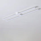 Modern Minimalist Geometric Dual Straight Line LED Semi-flush Mount Ceiling Light for Hallway
