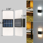 Courtyard Waterproof Acrylic LED Solar Wall Sconce Lamp Outdoor Light Lumendat