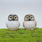Solar Modern Creative Resin Owl Decoration LED Outdoor Landscape Light Lumendat
