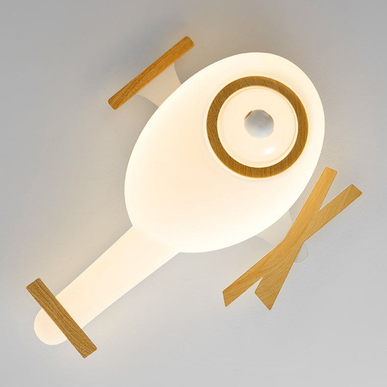Lumendat Modern Minimalist Kids Airplane Iron PE LED Flush Mount Ceiling Light For Bedroom Lumendat