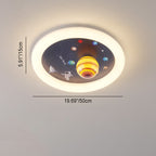 Lumendat Contemporary Nordic Hardware Round Planet Cartoon LED Flush Mount Ceiling Light For Bedroom Lumendat