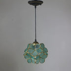 Vintage Stained Glass Petal 1-light Pendant Light Lumendat
