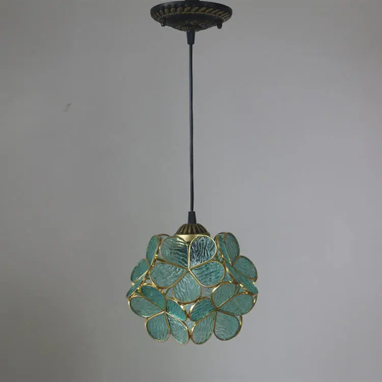 Vintage Stained Glass Petal 1-light Pendant Light Lumendat
