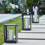 Modern Minimalist Square Frame Stainless Steel Acrylic LED Waterproof Lawn Landscape Light For Outdoor Patio Lumendat