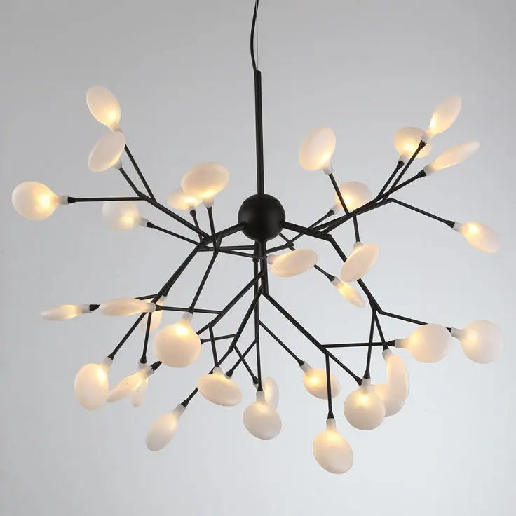 Modern LED Firefly Branch Chandelier – 27 or 36 Lights, Gold & Black Lumendat