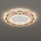 Lumendat Modern Art Deco Kids Aluminum Acrylic Penguin Panda Lion Sheep Round LED Flush Mount Ceiling Light For Bedroom Lumendat