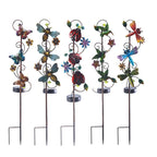Solar Iron Hummingbird Butterfly Dragonfly Garden Lawn Landscape Light Lumendat