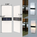 Courtyard Waterproof Acrylic LED Solar Wall Sconce Lamp Outdoor Light Lumendat