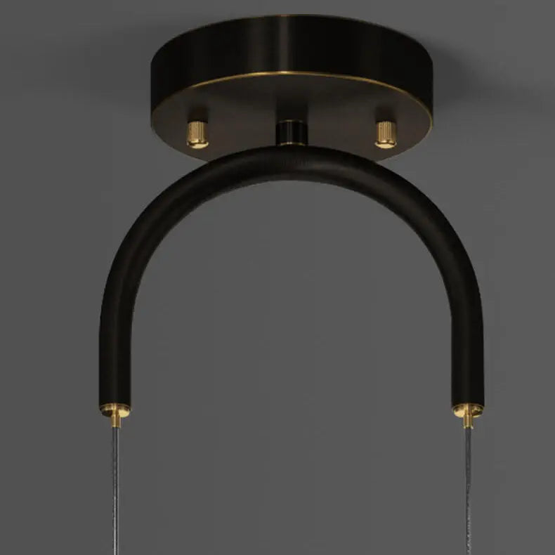 European Style Light Luxury Iron Brass LED Island Light Chandelier Lumendat