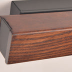 Contemporary Scandinavian Rectangular Solid Wood Iron LED Wall Sconce Lamp For Bedroom