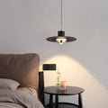 Modern Minimalist Cylinder Flying Saucer Metal LED Pendant Light for Living Room