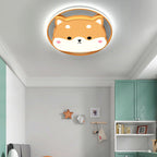 Lumendat Contemporary Creative Round Shiba Inu Kids Acrylic LED Flush Mount Ceiling Light For Bedroom Lumendat