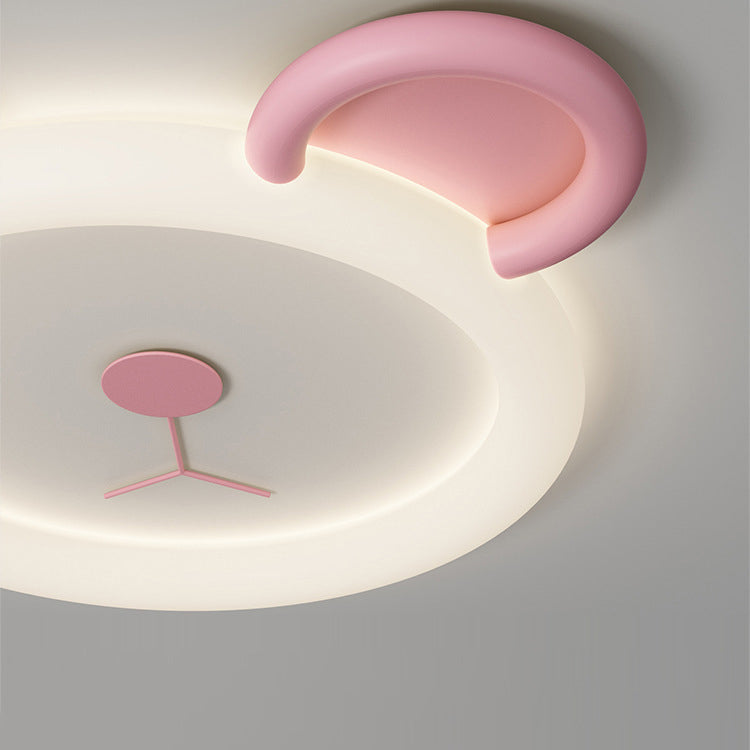 Lumendat Contemporary Creative Cartoon Panda PE Resin LED Kids Flush Mount Ceiling Light For Bedroom Lumendat