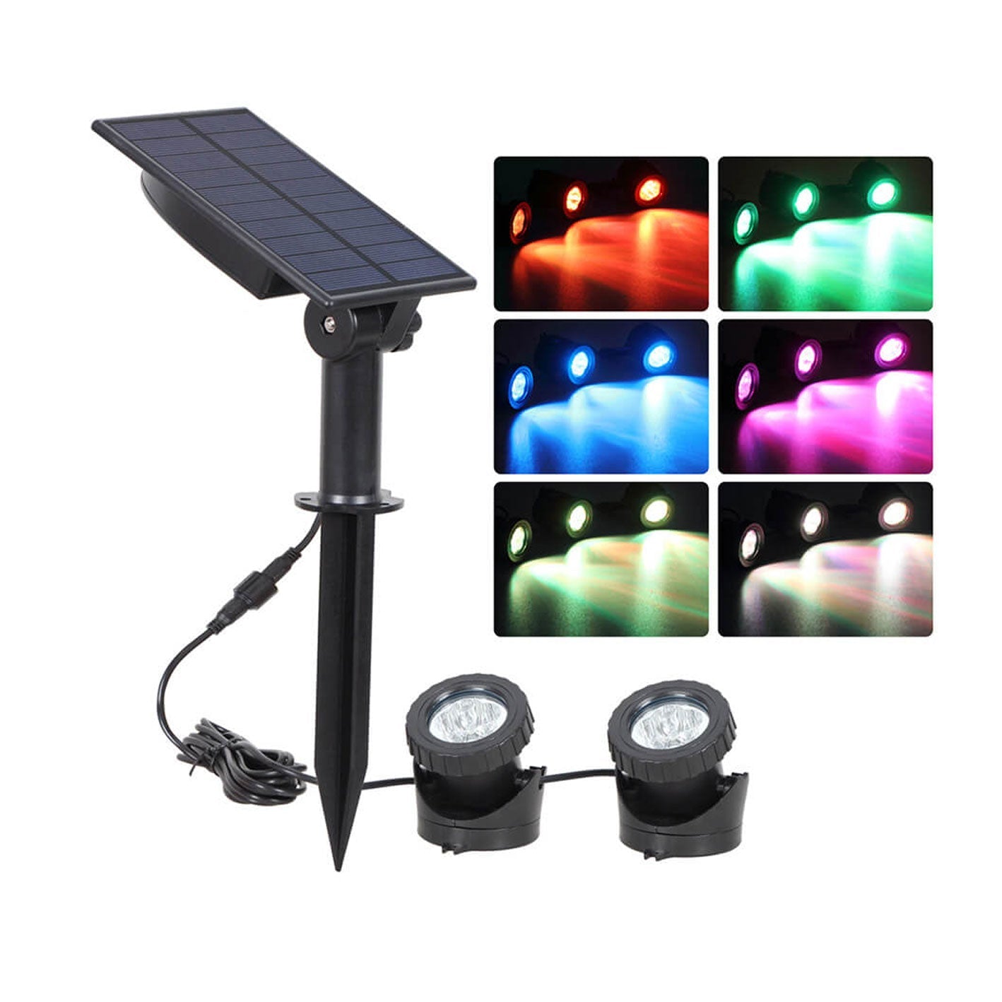 Solar Waterproof RGB Lawn Decoration LED Spotlight Landscape Light Lumendat