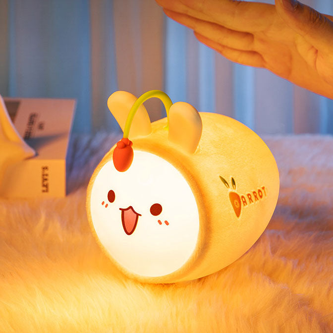 Lumendat Modern Creative Plush Doll Rabbit Colorful Remote Control Pat Night Light Table Lamp Lumendat