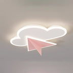Lumendat Modern Art Deco Kids Iron Acrylic Cloud Plane LED Flush Mount Ceiling Light For Bedroom Lumendat