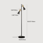 Modern Minimalist Marble Iron Horn Shade Rotatable 2-Light Standing Floor Lamp For Living Room & Bedroom Lumendat