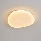 Modern Minimalist Pebble Shape Acrylic Hardware LED Flush Mount Ceiling Light For Bedroom Lumendat