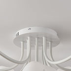 Modern Art Deco Tulip Flower Design 3/7/11/13 Light Semi-Flush Mount Ceiling Light For Living Room