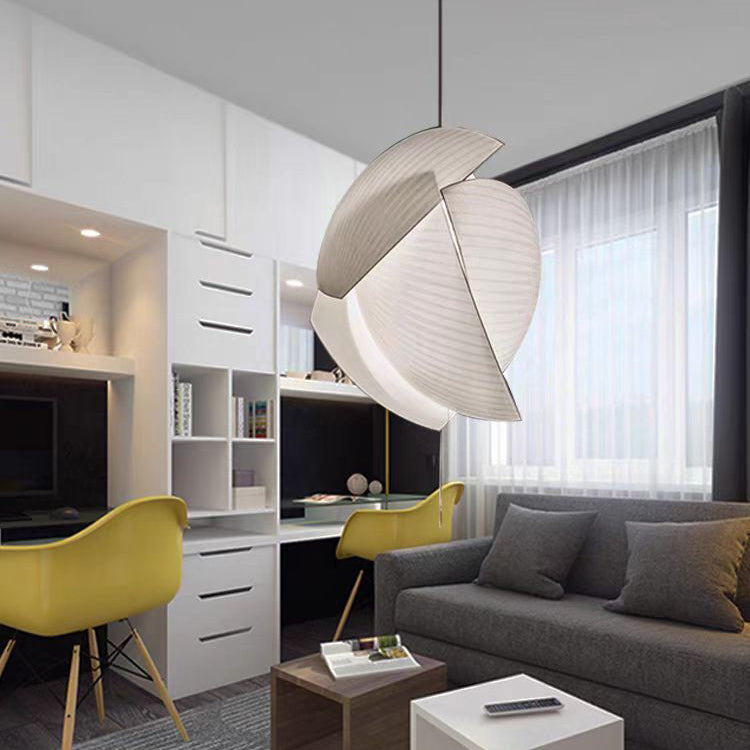 Contemporary Scandinavian Irregular Sail Fabric 3-light Pendant Light for Living Room