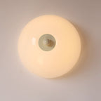 Nordic Minimalist Iron Round Glass Shade 4-light Flush Mount Ceiling Light