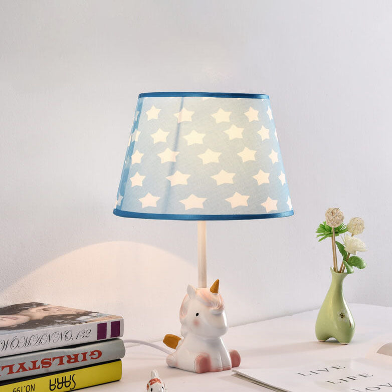 Lumendat Nordic Fun Cartoon Pattern Resin Fabric Children 1-Light Table Lamp Lumendat