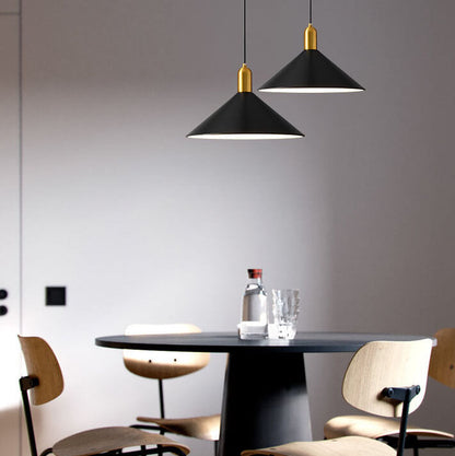Nordic Minimalist Iron Triangle Cone 1-Light Pendant Light