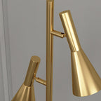 Modern Minimalist Marble Iron Horn Shade Rotatable 2-Light Standing Floor Lamp For Living Room & Bedroom Lumendat