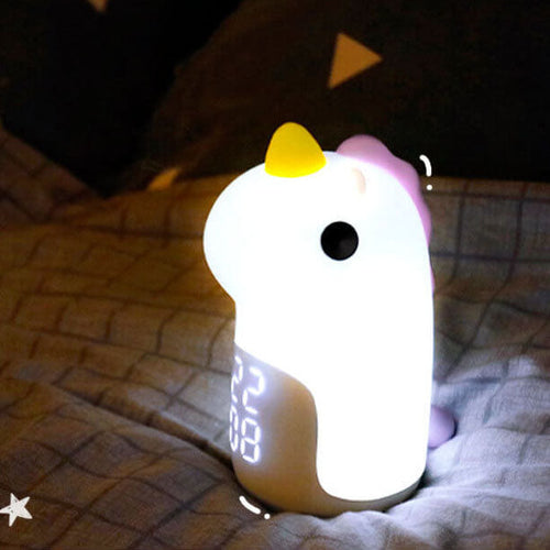 Cartoon Unicorn Timer Alarm Clock LED Night Light Lumendat