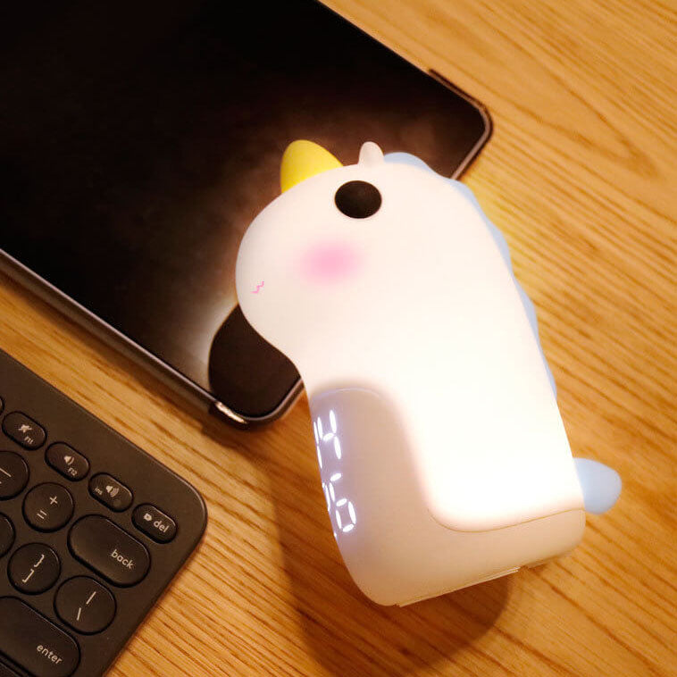 Cartoon Unicorn Timer Alarm Clock LED Night Light Lumendat