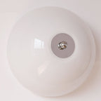 Nordic Minimalist Iron Round Glass Shade 4-light Flush Mount Ceiling Light