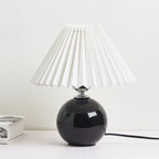 Nordic Minimalist Ceramic Pleated 1-Light Table Lamp Lumendat