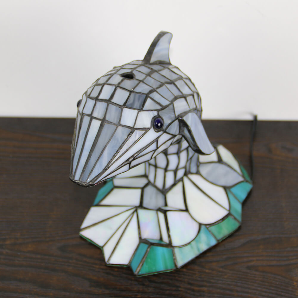 Tiffany Creative Animal Stained Glass 1-Light Decorative Table Lamp Lumendat