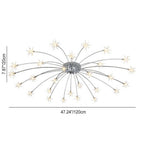 Contemporary Creative Full Of Star Iron 12/21/28 Light Flush Mount Ceiling Light For Living Room Lumendat
