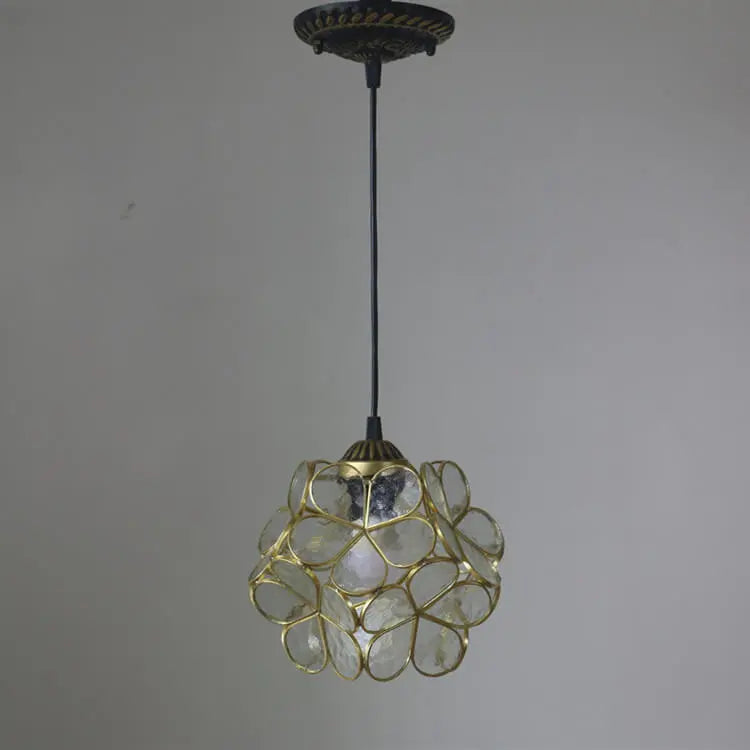 Vintage Stained Glass Petal 1-light Pendant Light Lumendat